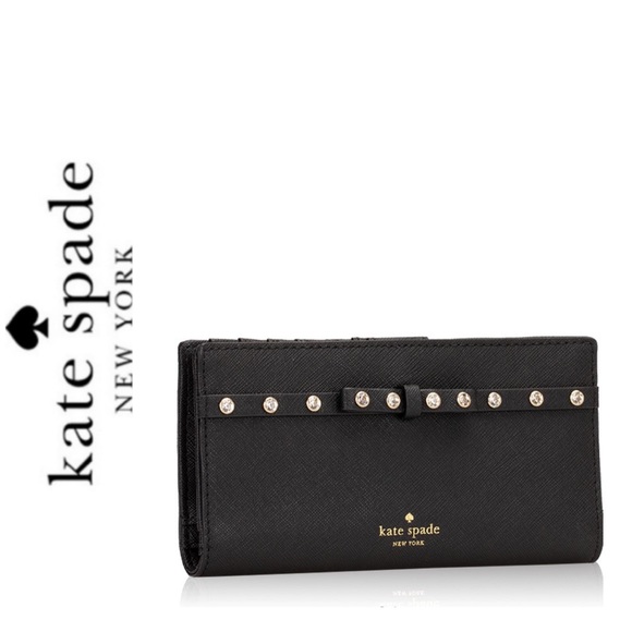 NWT Kate Spade genuine leather jeweled wallet - Picture 2 of 6